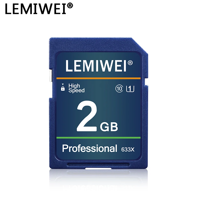 LEMIWEI kartu memori SD, kartu memori SD 2gb 1gb 512mb 256mb untuk kamera kartu SD kecepatan tinggi kelas 10 U1