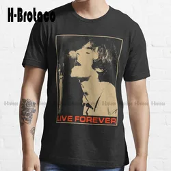 Live Forever Liam Gallagher T-Shirt Womens Tee Shirts High Quality Cute Elegant Lovely Kawaii Cartoon Sweet Cotton Tee Shirts