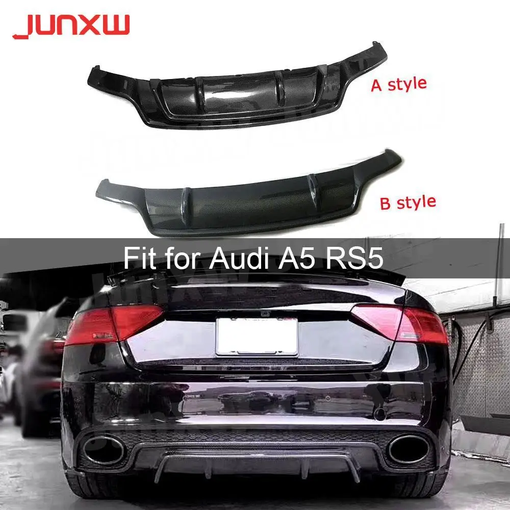 

Carbon Fiber Rear Diffuser Spoiler for Audi A5 RS5 2012-2016 Rear Lip Bumper Protector Car Styling FRP