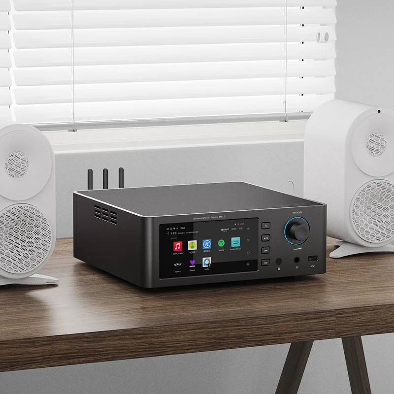SHANLING 하이엔드 하이파이 스트리머 올인원 데스크탑 DAC AMP 고해상도 오디오, 블루투스 5.2 LDAC aptX, AK4191EQ, AK4499EX 칩, SM1.3