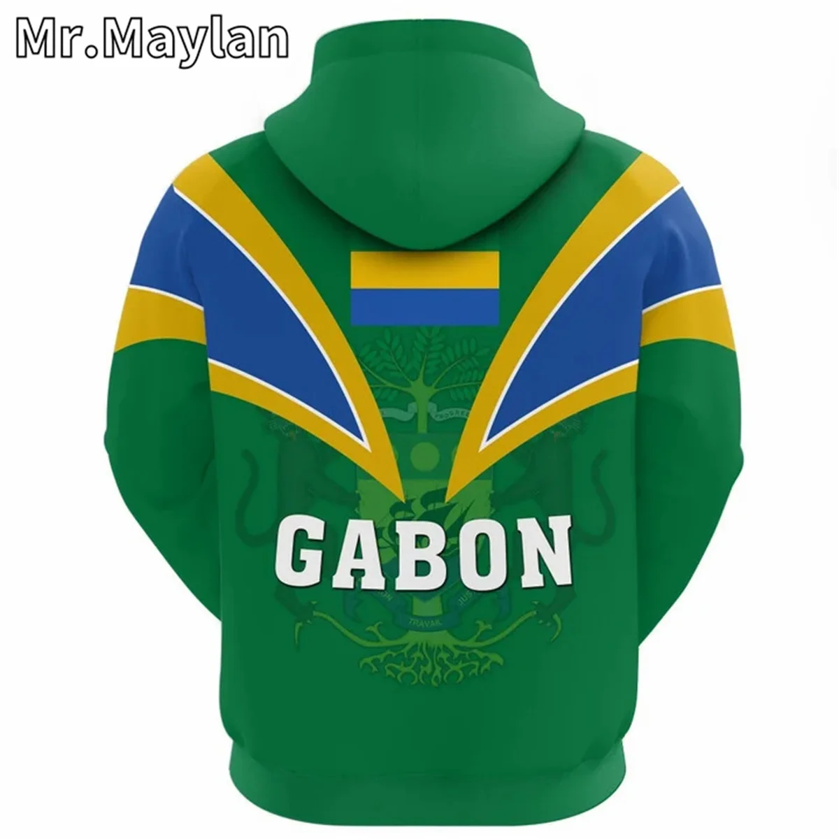 AFRICAN HOODIE Country GABON Flag 3D Printed Unisex Hoodies Men/Women Streetwear Zip Pullover Casual Jacket Tracksuits JK-033