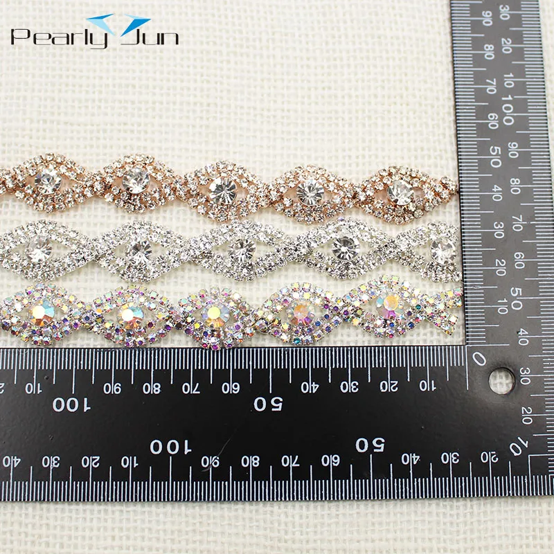 1/5 Yards 1.5cm Cross Braided Diamond Chain Rhinestone Trim Used For Dress Skirt Shoes Hat Webbing DIY Sewing Accessories ML039