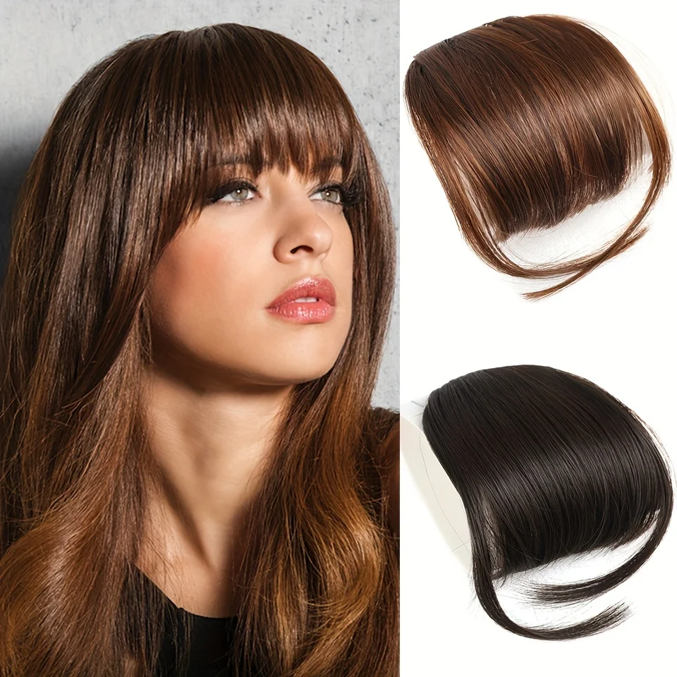 

LUPU Synthetic Bangs Heat Resistant Hairpieces Hair Women Black Brown Bangs Hair Clips For Extensions Fake Fringe Hair