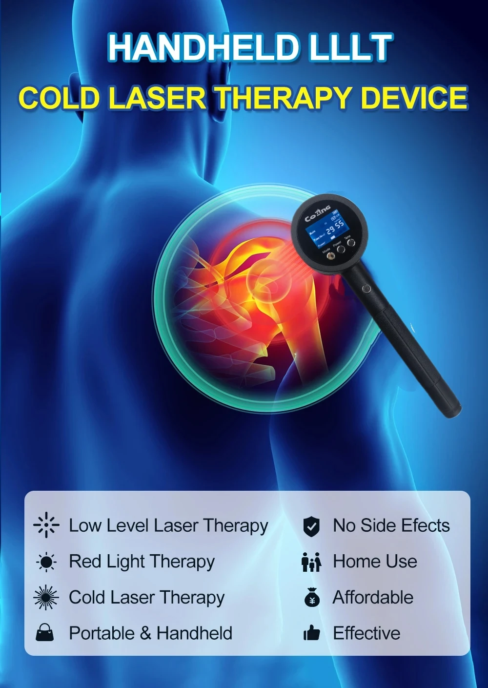 

Лазерный аппарат HLKGO MLS с двойной длиной волны 650 нм + 808 нм для лечения герпеса, облегчения боли в спине и шее у собак и людей, для домашнего использования