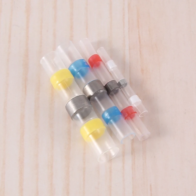 150 buah tidak ada Crimp Cincin Solder tabung panas dapat menyusut tahan air Terminal blok Terminal cepat lengan Solder Kit ABS