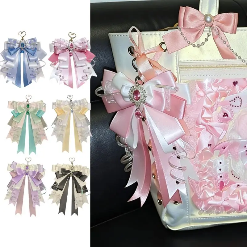 

Anime Ita Bag Accessories Multi-layered Bow Double Layer Ribbon Bow Pendant Keyring Lolita Itabag Accessories Anime Periphery