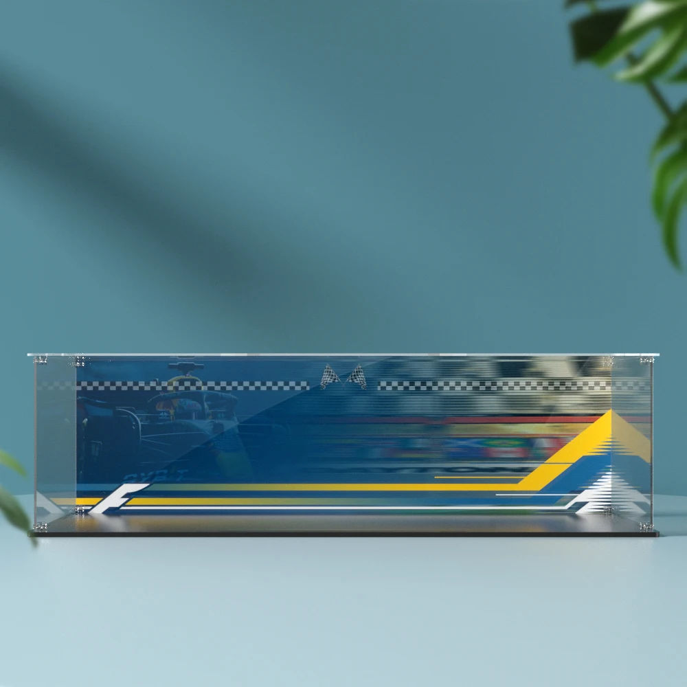 علبة عرض صندوق عرض لسيارة سباق RB20 42206 صندوق تخزين الطوب الشفاف المقاوم للغبار