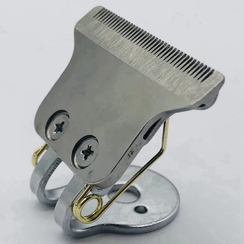 2X T-Shaped Hair Clipper Blade With Stand T9 Blade Trimmer Replacement Head Replacement Clipper Head Silver & Gold