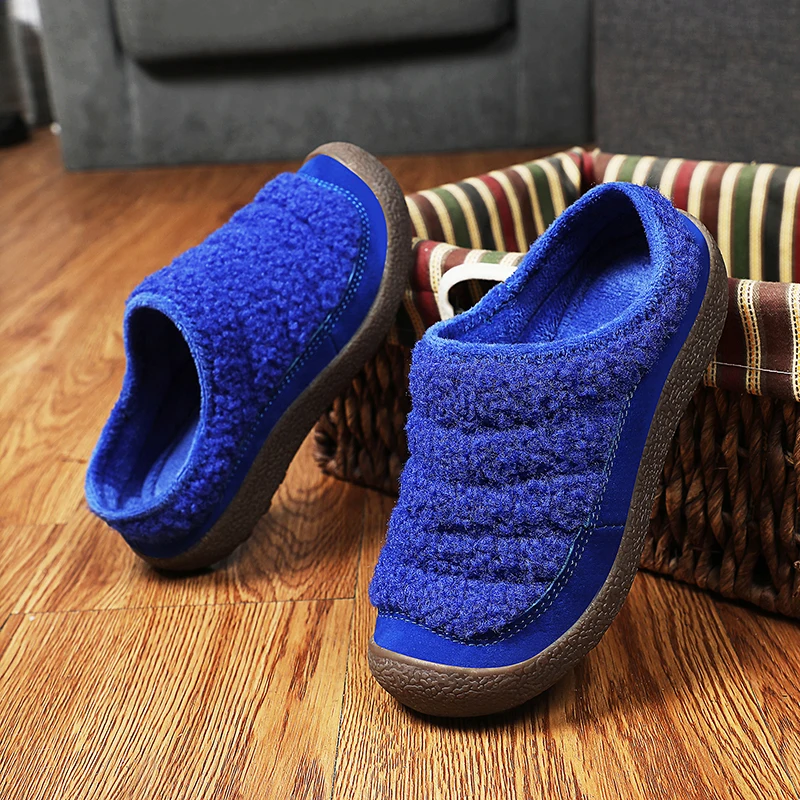 Stylish Warm Winter Slippers Thick Plush Fleece Insulate Chill, Durable Wear Proof Structure Fit Trendy Indoor Daily Matching