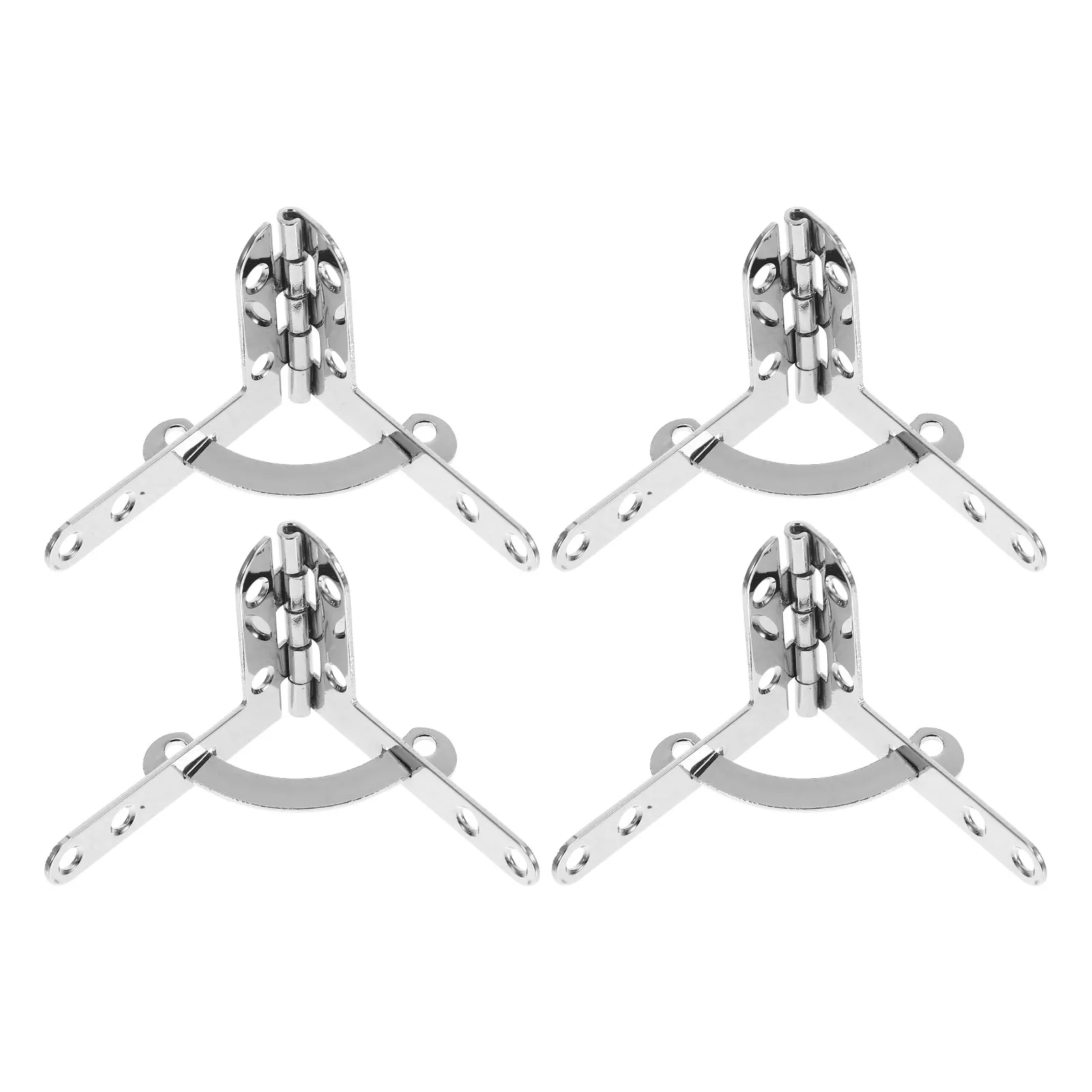 1Set Alloy Thickened Round Right-Angle Wood Box Hinges Screws Included Decorative Lid Hardware for Jewelry Boxes Tool Boxes