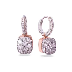 Pendientes de plata de ley S925 para mujer, aretes de piedras preciosas de Color panal, joyería de moda, 7 colores