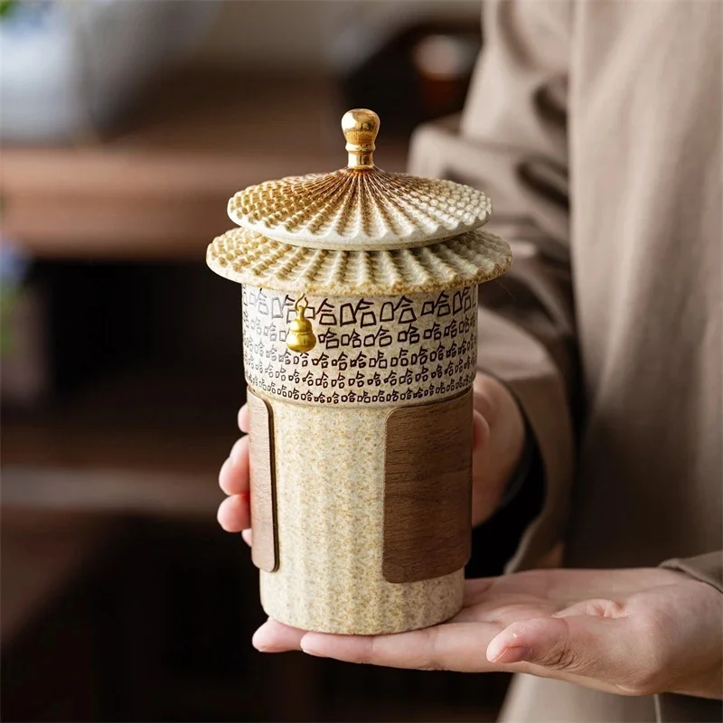 Ceramic Tea Infuser Mug With Removable Strainer And Lid Water Separation Cup For Office Desk Home Tea Break For Women Men Gifts