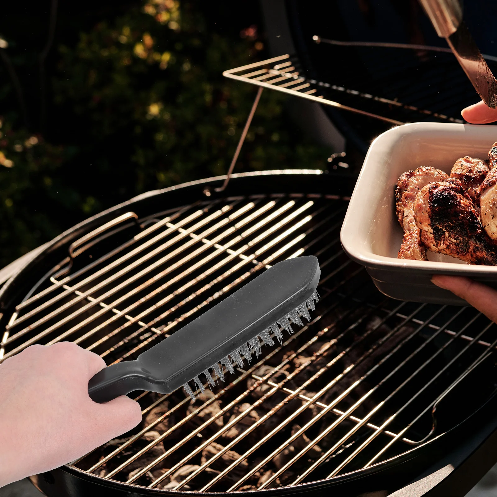 

2pcs Stainless Steel Wire Brushes Durable Rust Removal Tools for Cleaning BBQ Grills Metal Surfaces Motor Door Window Scrubbers