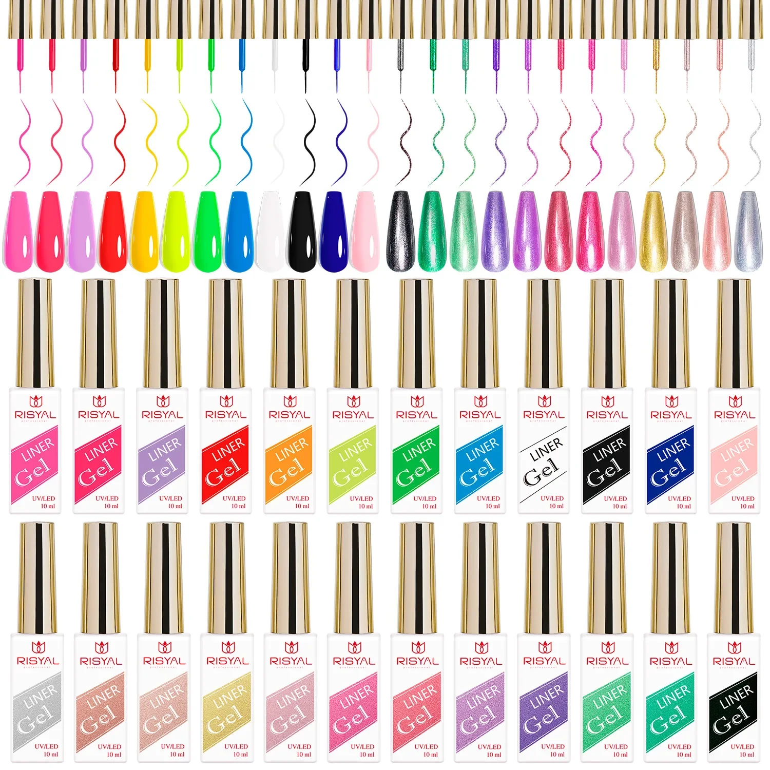 12pcs/set 10ml Liner Gel Polish Neon Painting Gel Nail Polish French Style Drawing Line Nail Art Vernis Semi Permanent Nail Art