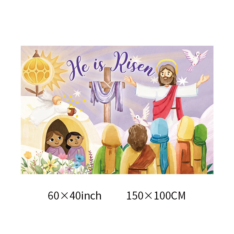 Nieuwe kerststal decoratie combo banner cake toppers achtergrond religieuze vakantie ornamenten kerststal Christus voor Pasen Kerstmis