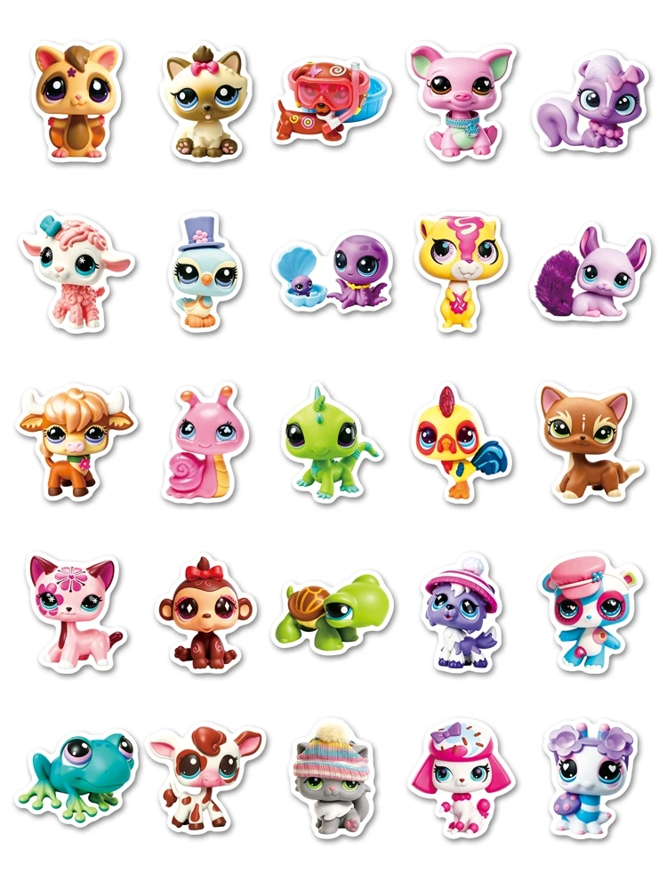 50pc Cartoon Littlest Pet Shop Cute Graffiti Stickers Suitcase Laptop Skateboard Personalized Stickers