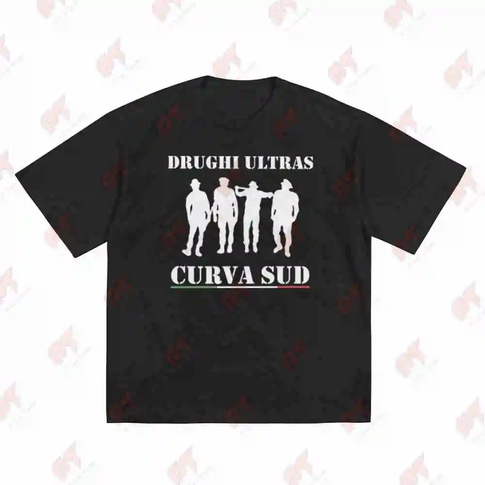 Italian Ultras Drughi Curva Sud Short Sleeve Tee 100% Cotton T-Shirt