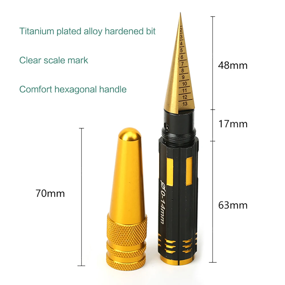 Professional Drill Tool Reinforced titanium alloy with scale clay punch DIY hand-made woodworking punch expand hole pottery tool