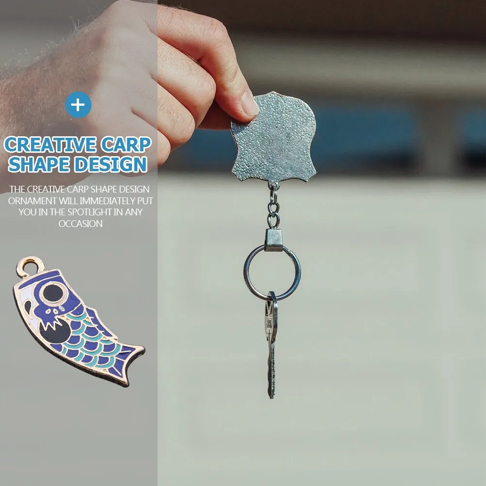 

10Pcs Carp Fish Pendant Creative Alloy Carp Hanging Ornaments DIY Keychain Necklace Jewelry Making Charms Key Chain Pendant