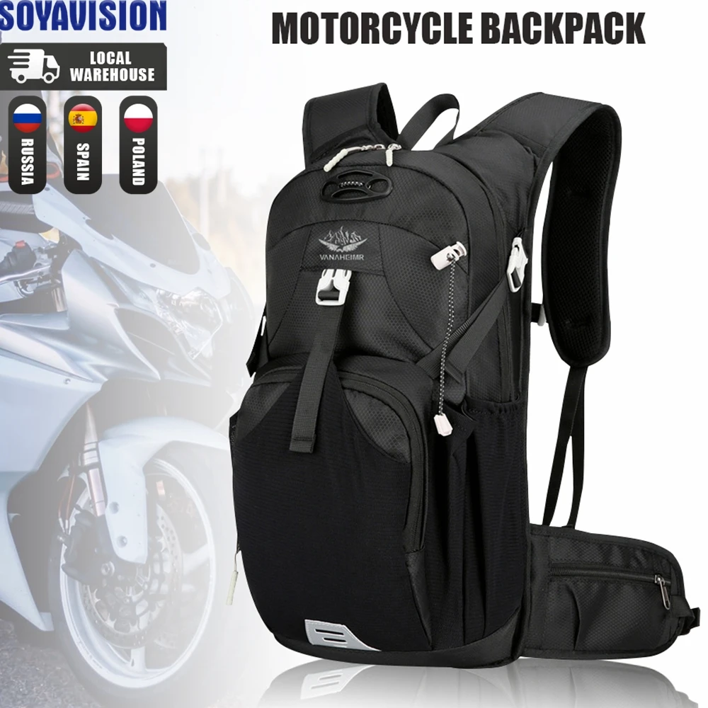 Riding Backpack Motorcycle Bike Helmet Backpack Female Bicycle Rider Waterproof Travel Bag Men\'s Large Capacity