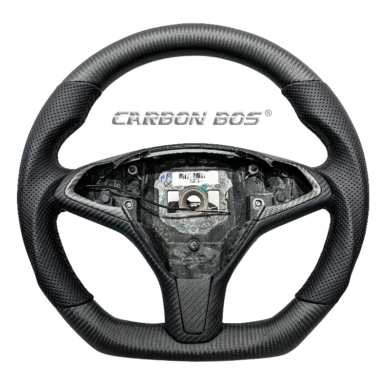 

Carbon Bos Carbon Fiber Steering Wheel for Tesla S Tesla X Black Steering Wheel For Tesla S Tesla X Perforated Leather Popular