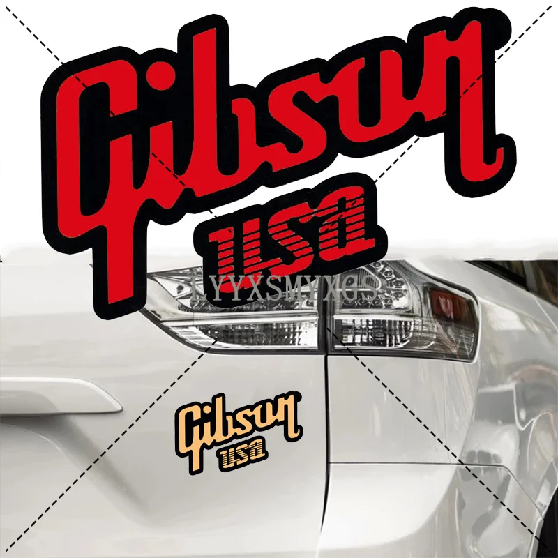 Personality Custom Gibson Logo Car Sticker Laptop Bumper Wall Truck Van Helmet Racing Camper Vinyl Decal PVC Wholesale