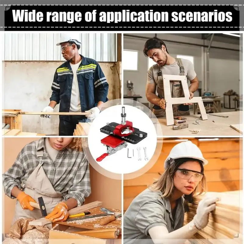 Metal Door Hinge Jig Concealed Aluminum Alloy Hinge Jig Reusable Precise Door Hinge Jig Wear-Resistant Woodworking Tool