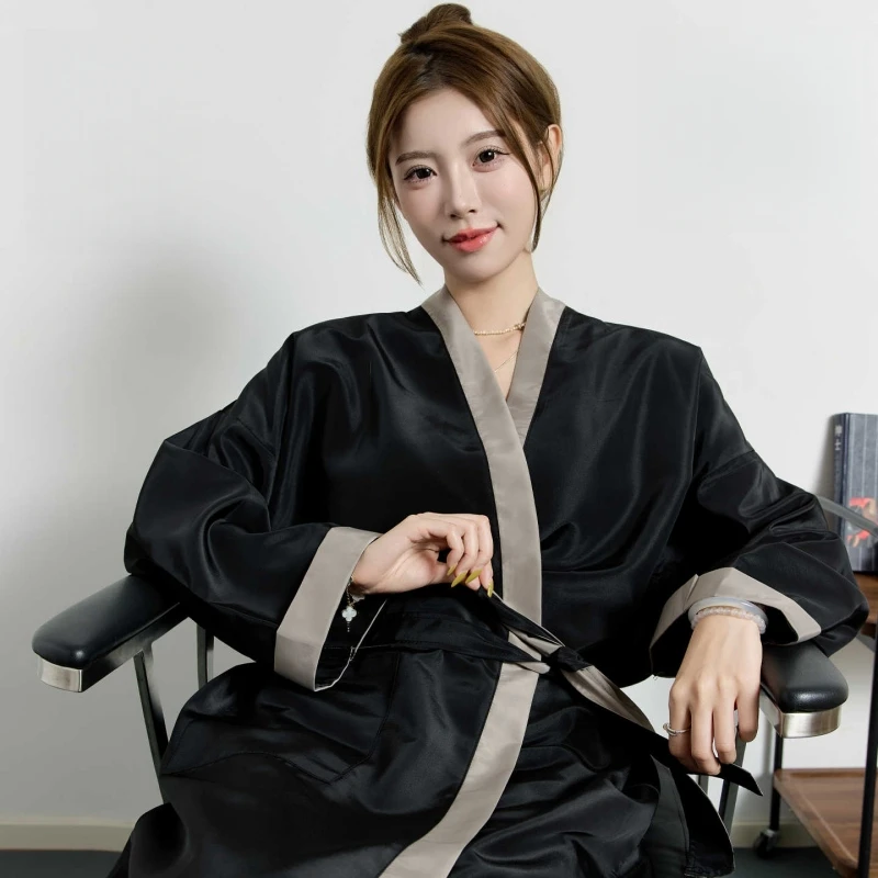 

High End Hairsalon Hairdresser Robe Beauty Salon Customer Clothing Barbershop Hair Dye Gown Hairdressing Smock Hair Cutting Cape