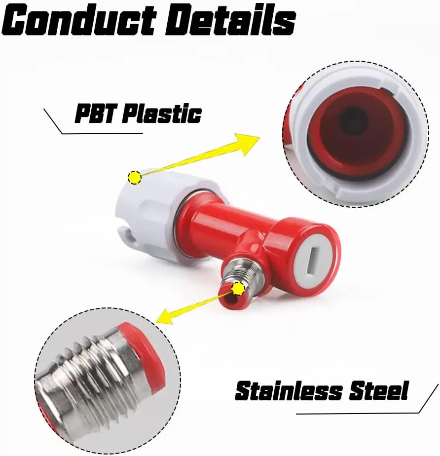 PERA Pin Lock MFL Fitting Pin Lock, Gas and Liquid Set, Quick Disconnect for Pin Lock, Keg Used for Home Brewing Beer