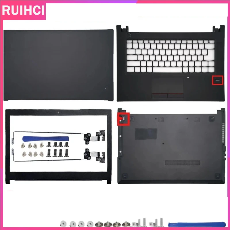 

For V510-14IKB E42 E42-30 E42-70 E42-80 New Top Case Laptop LCD Back Cover Front Bezel Palmrest Bottom Case Hinges black