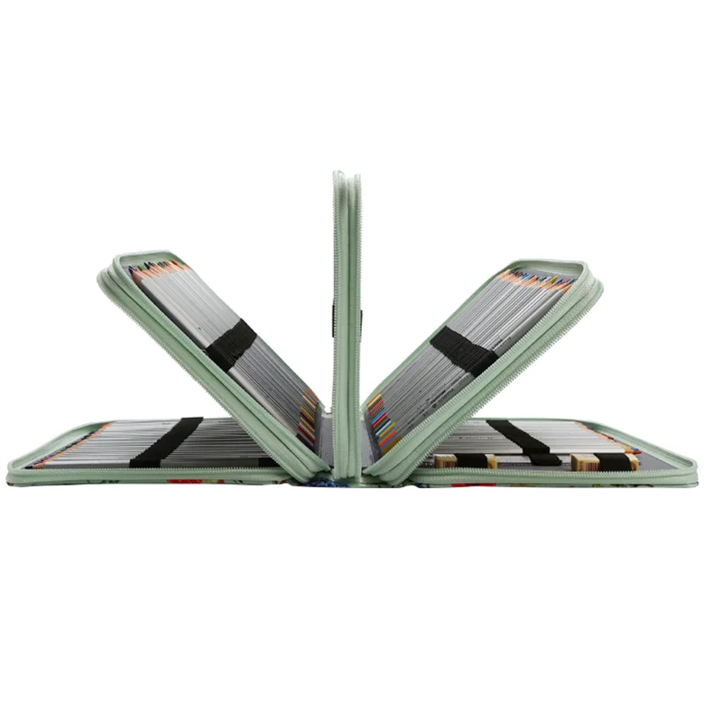 Vibrant Dragonfly and Floral Pencil Case—200/250/300 Hole Design, Durable Fabric Storage Bag, Suitable for Pencils, Markers, Scissors—Portable Office Art Supplies Organizer, Dragonfly Decoration, Art Supplies Storage, Colorful Illustrations, Sturdy Structure, Portable Single-Piece Colored Pencil Organizer, Keeps Your Desk Tidy and Clean