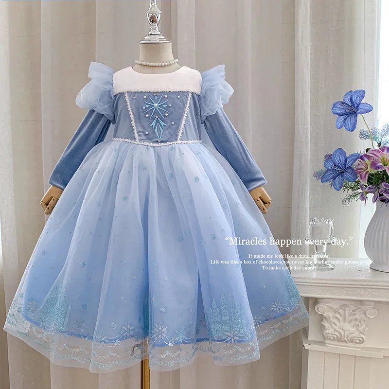 Children's clothing, princess dress, girls' spring and autumn winter clothing, 2026 high-end baby birthday dress