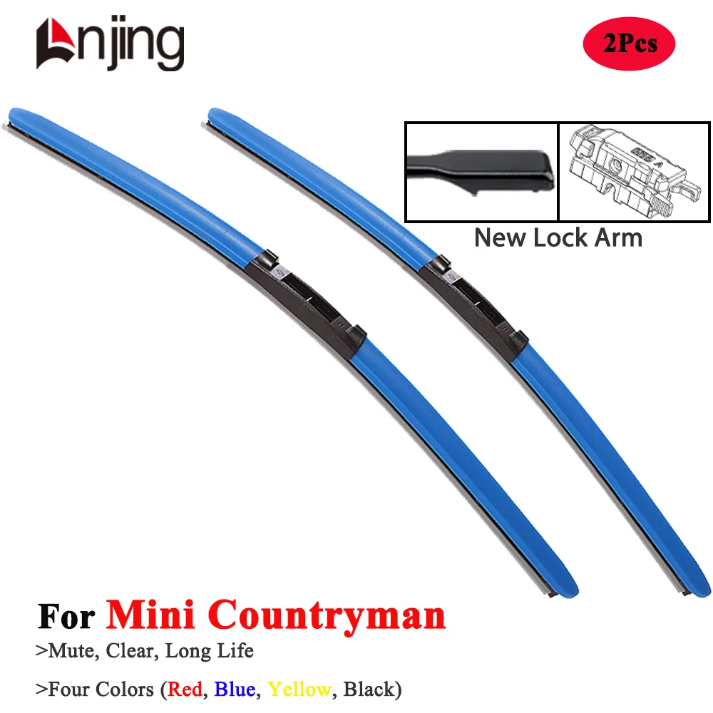 

LNJING Colorful Wiper Blade For BMW Mini Countryman JCW All4 F60 R60 U05 2010 2014 2017 2019 2020 2022 2023 2024 Car Accessories