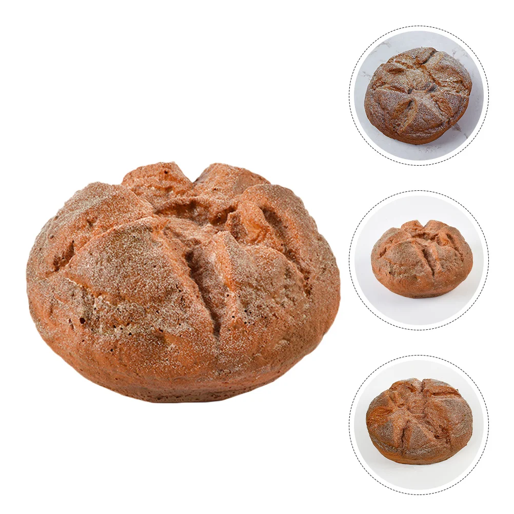 

High Simulation PU Bread Large Coffee Color Realistic Fake Bread Decorative Display Prop Home Restaurant Photography
