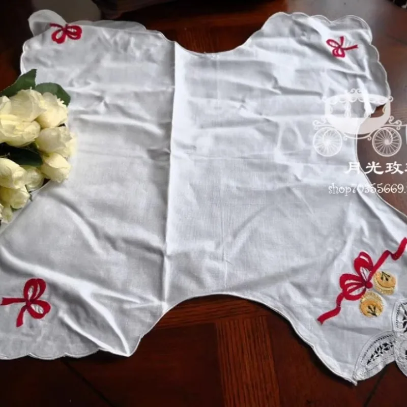 2 قطعة منديل خبز عيد الميلاد منديل أبيض مطرز 43 سنتيمتر #1