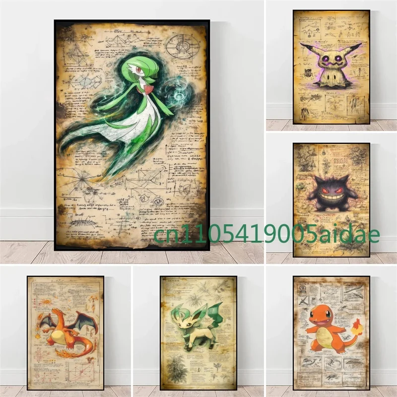 

Classic Anime Pokemon Umbreon Flareon Canvas Painting Anime Prints HD Poster Wall Picture Print Home Living Room Art Style Decor