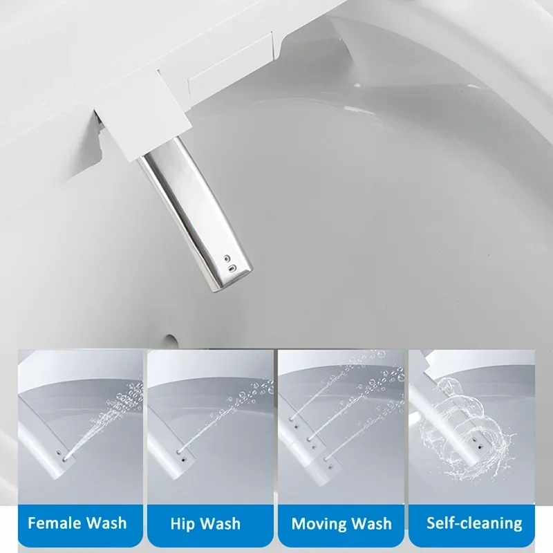 Smart U-shape Toilet Seat Electric Smart Night Light Intelligent  Bidet Sprayer Heat Clean Dry Massage Toilet Cover