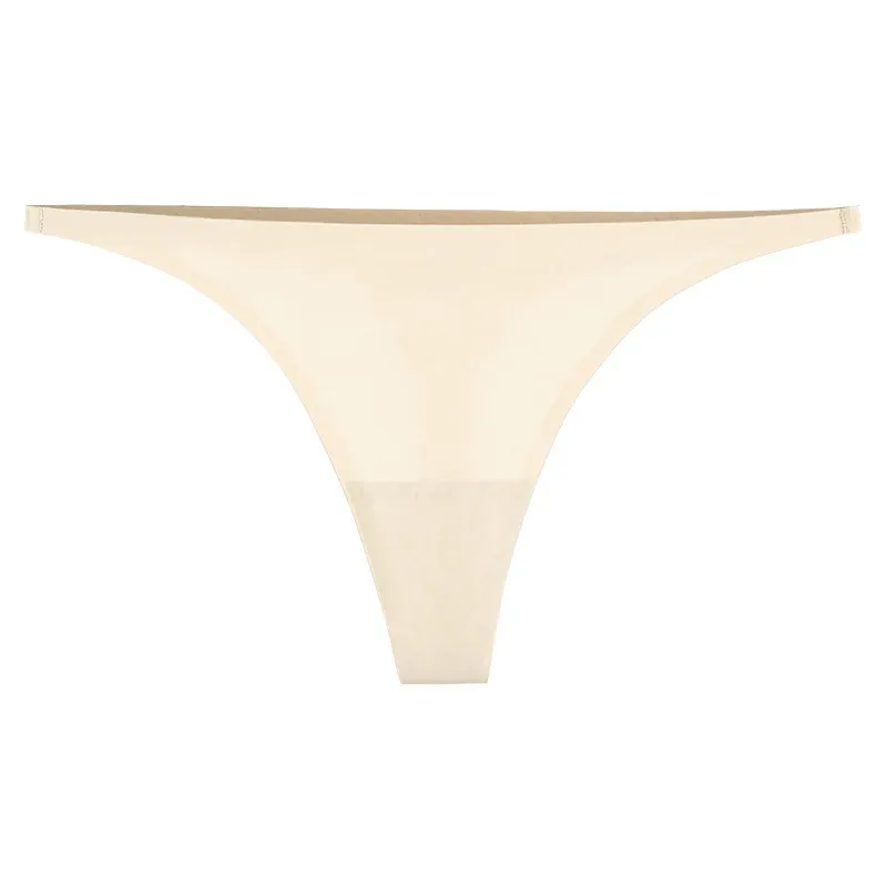 1-10pcs Ice Silk Seamless Panties For Women Thin Band Thongs Woman Satin Underwear Female Bikini Panties String Tangas Mujer image 4