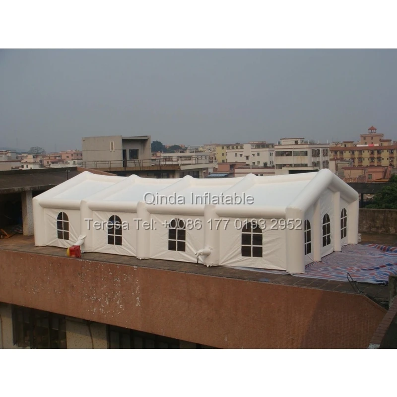 All White Protable Church Tent Inflatable Wedding Tent Pup Up House For Party Or Wedding Event