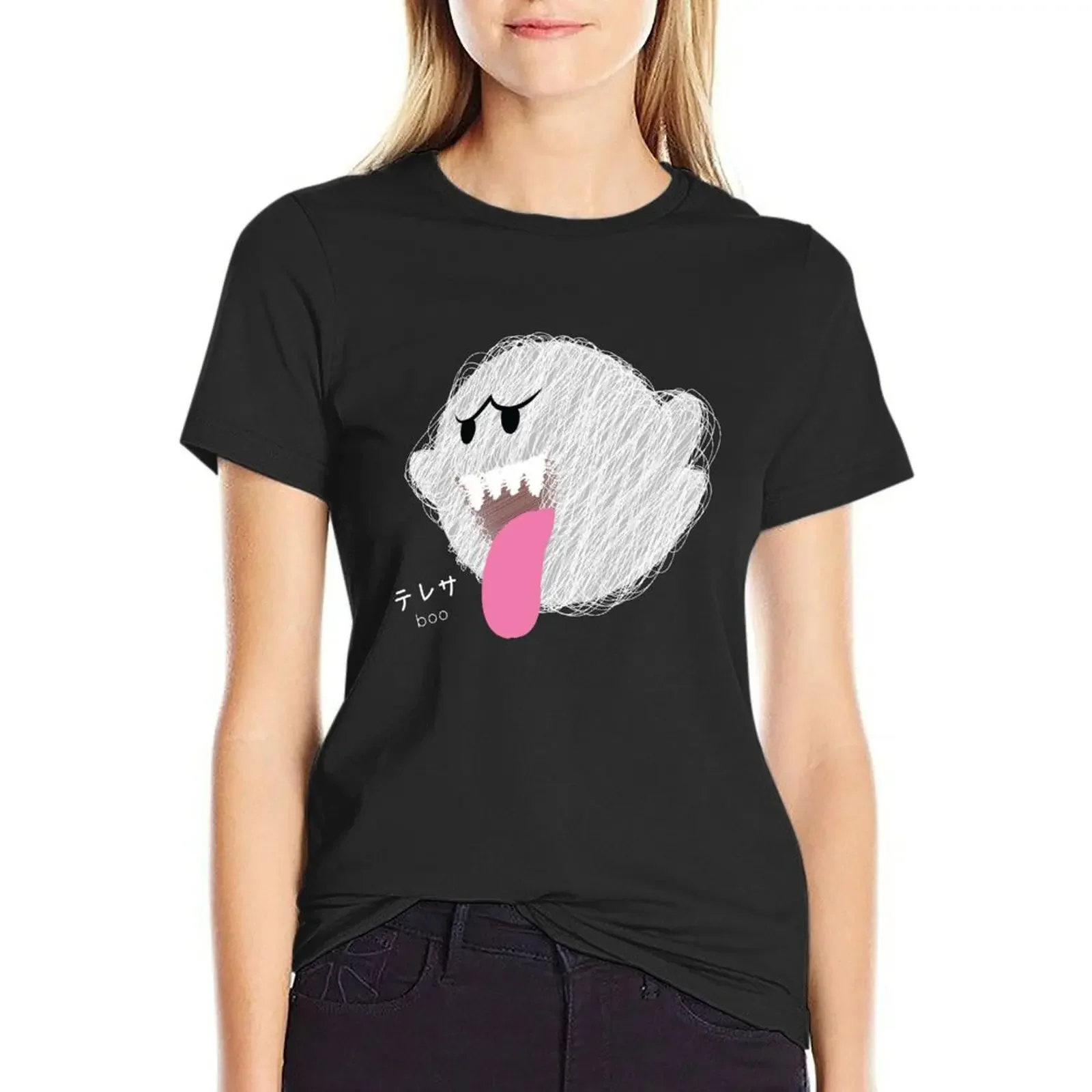 

boo -scribble- T-Shirt customs new edition plain Women's tee shirt