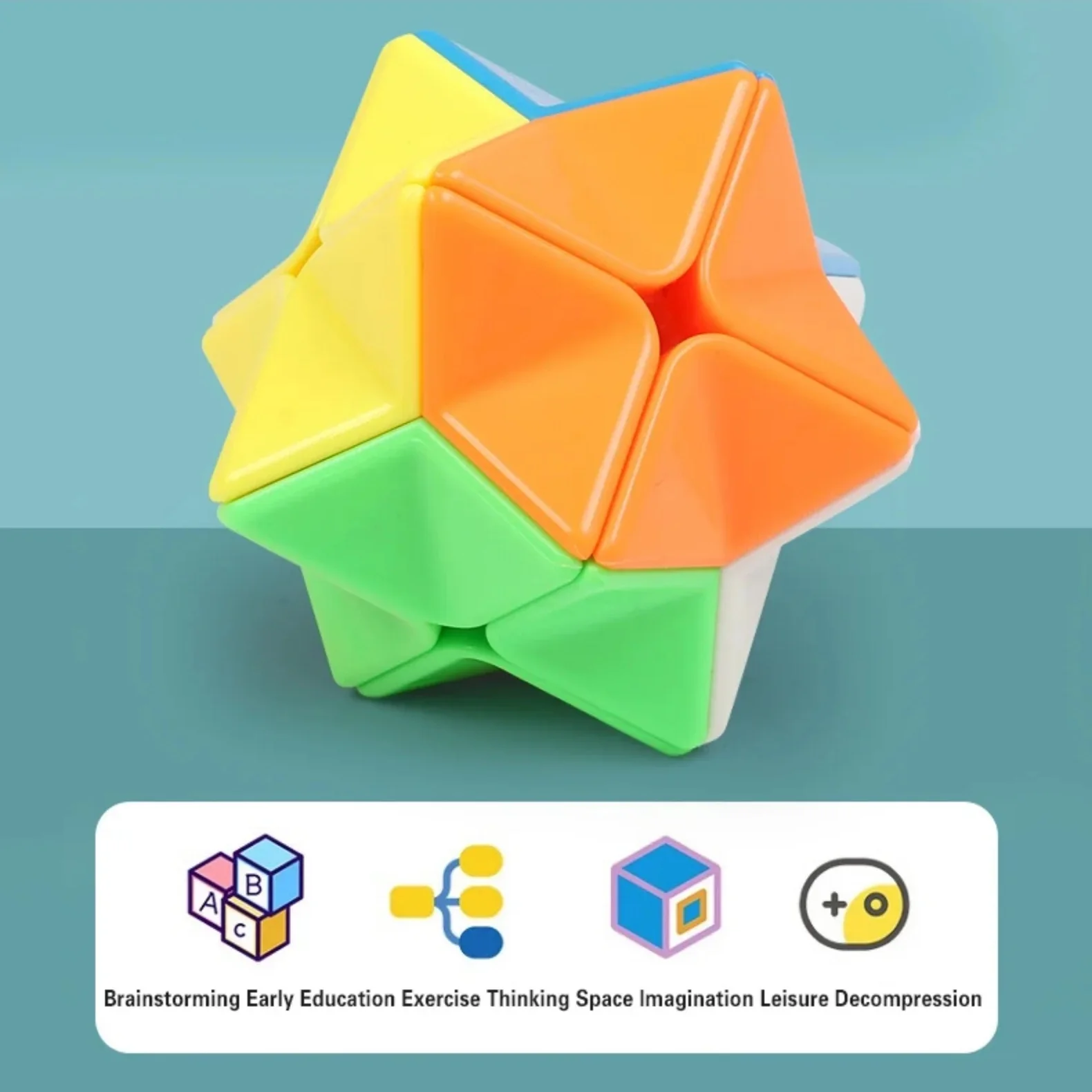 Cube magique coloré, Puzzle torsadé, Cube de vitesse professionnel, jouet de doigt, casse-tête éducatif pour enfants et adultes