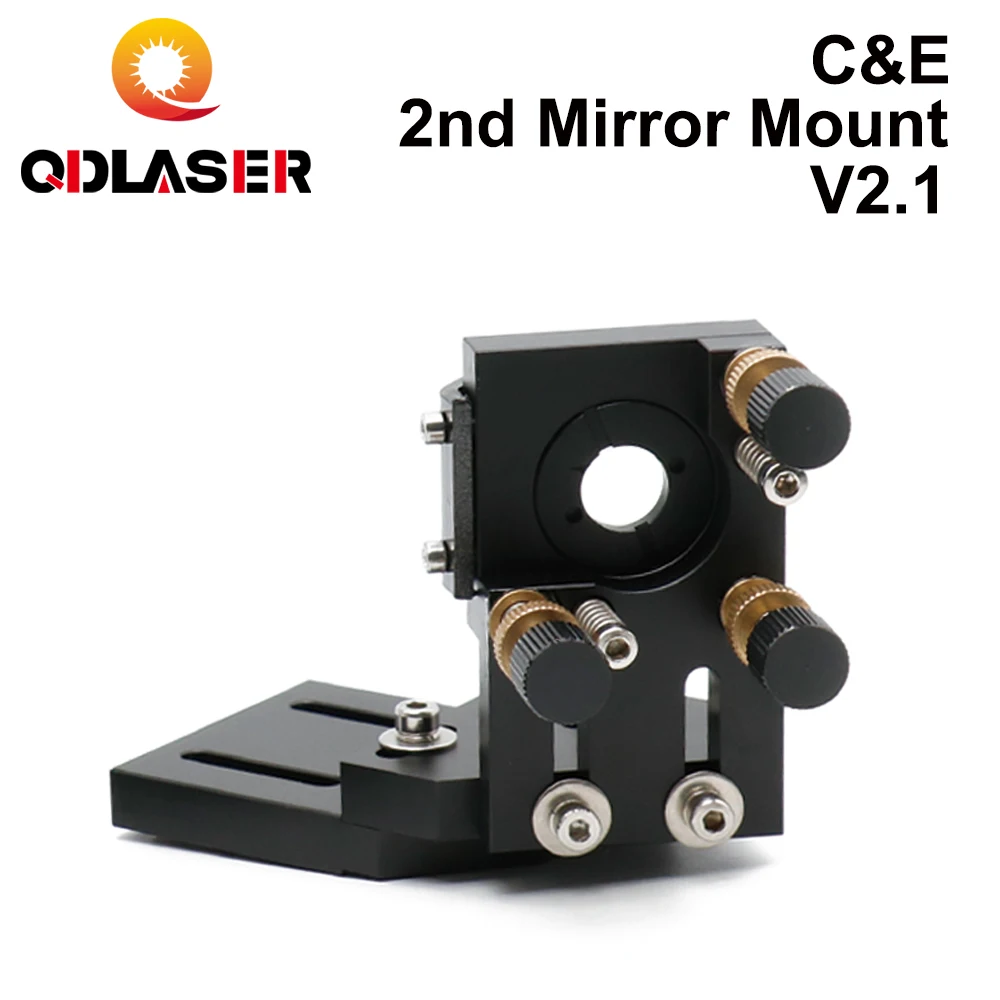 QDLASER Co2 Laser Black C/E Second Reflection Mirror V2.1  25mm Mirror Mount Integrative Mount For Lase Engraving Machine