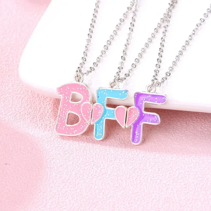 

BFF Best Friend Necklaces for 3 Girls Mathcing Friendship Necklaces for Three Best Friends Anniversary Birthday Christmas Gifts