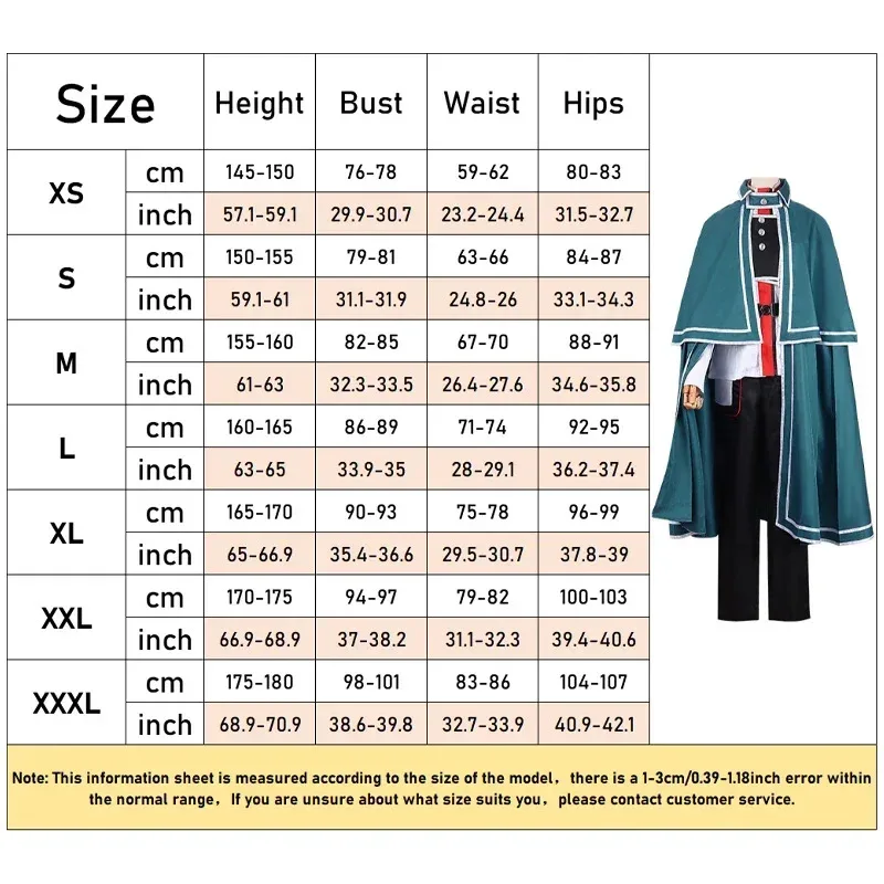 CyAnime Sylphiette Cosplay Mushoku Tensei Reincarnazione senza lavoro Costume Cosplay Sylphy Uniforme Mantello Parrucca Festa di Halloween Cos Wom