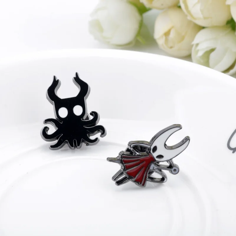 3pcs/set Hot Hollow Knight Enamel Lapel Pin Series Hat Backpack Clothing Decoration Cartoon Metal Emblem Brooch Fan Gift