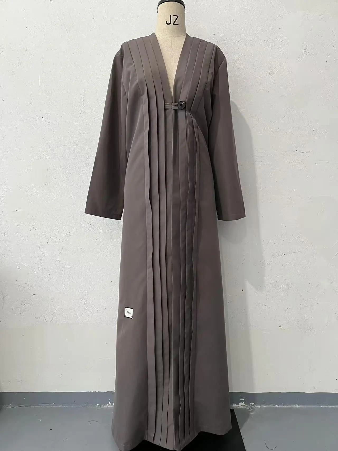 Eid Abaya Musulmano per Le Donne Arabo Abito Lungo Jalabiya Abiti con Bottone Singolo Ramadan Marocco Dubai Abaya Caftano Pieghe Abiti