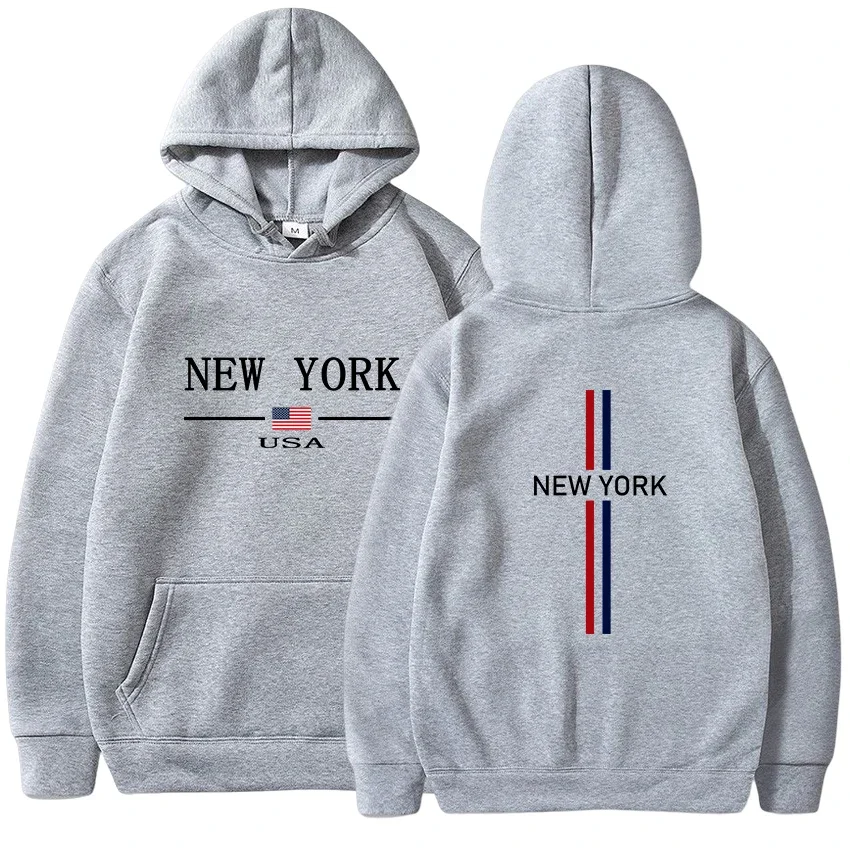 Hot Sales Mens Hoodies New York Urban Printing Sweatshirt Casual Jogging Streetwear High Quality Mens Clothing Daily Tracksuit