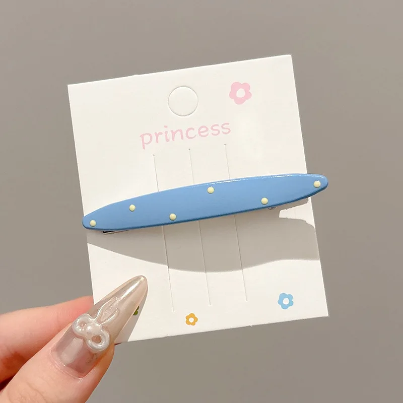 

Candy-Colored Seamless Duckbill Clip Ins Style Bangs Hairpin for Women Side Fringe Hair Clip Spring Summer Korean Hair Accessory