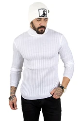 Maglione lavorato a maglia a righe dolcevita DeepSEA 2100014