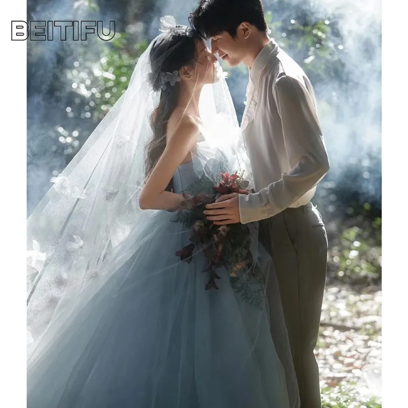 Abiti da sera personalizzati stile principessa per le donne Abito da festa maxi in pizzo dimagrante senza spalline per festa di nozze Abiti da festa